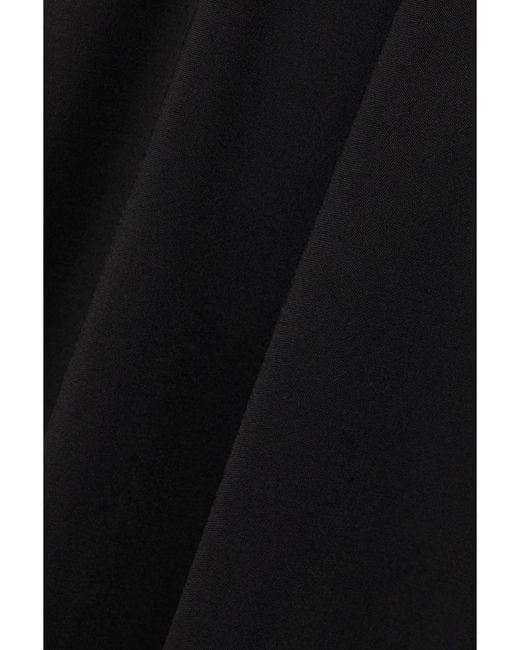 Et Ochs Black Mila One-Shoulder Cutout Stretch-Satin Jersey Mini Dress