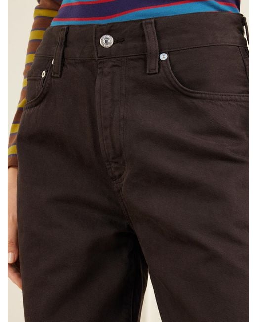 Citizens of Humanity Brown The Taper Jean Mid-Rise Straight-Leg Jeans