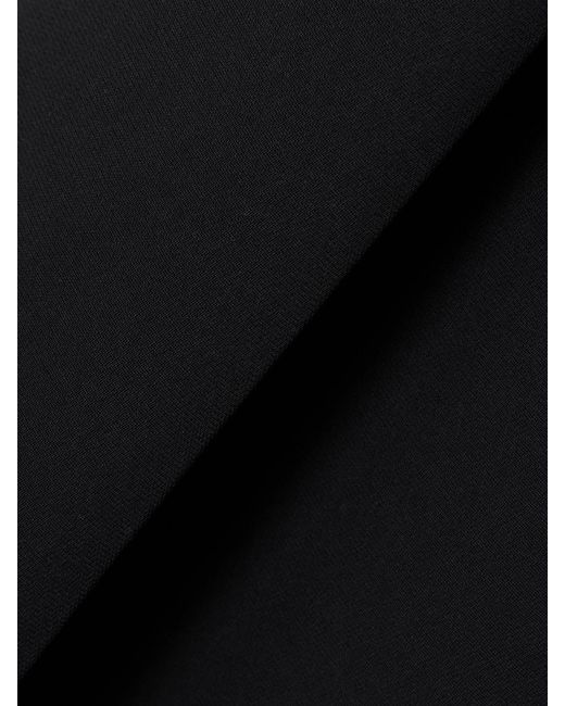 Jean Paul Gaultier Black Grosgrain-Trimmed Pleated Crepe Pants