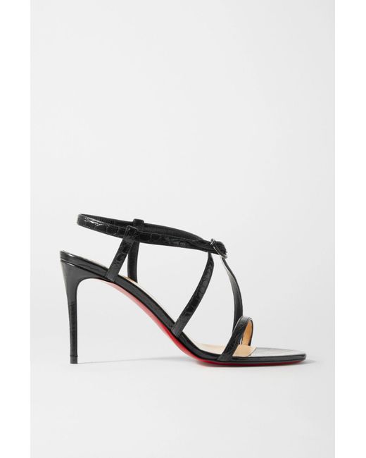 O Marilyn 85 Leather Sandals in Black - Christian Louboutin