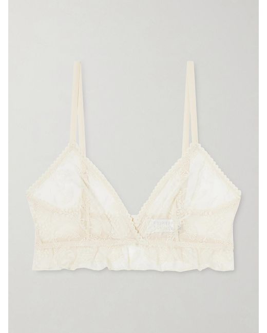 Eres Natural Clochette Embroidered Mesh Triangle Bra