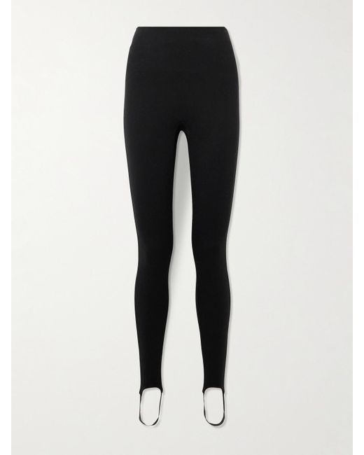 Spanx Black Supersmooth Perfectfit Stretch-Ponte Stirrup Leggings