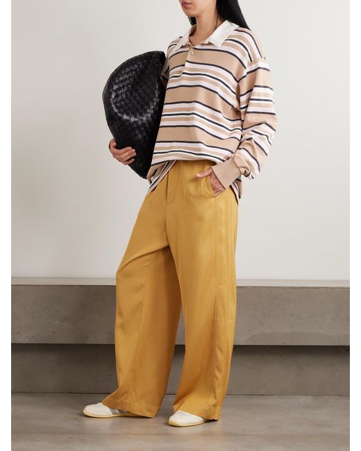 Sanderlak Natural Striped Cotton-Jersey Polo Shirt