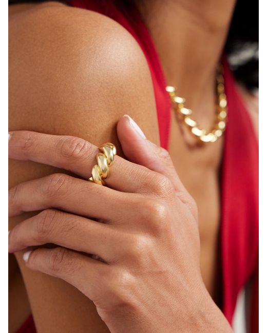 LIE STUDIO Natural The Christine-Plated Ring