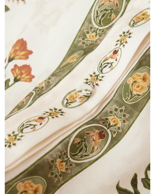 Agua Bendita Natural Cecilia Oversized Jacquard Shirt