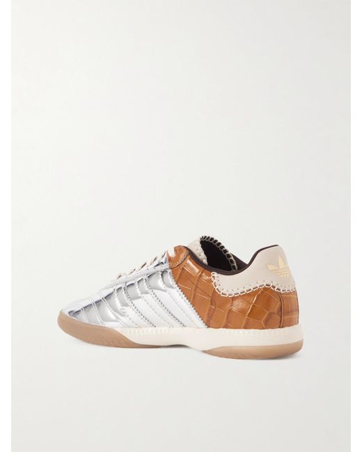 Adidas Originals Wales Bonner Samba Millennium Sneakers Aus Metallic-Leder Und Leder Mit Krokodileffekt