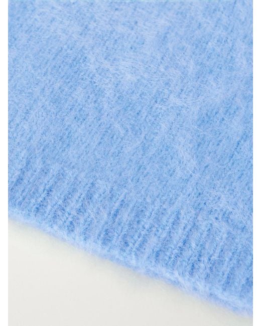 Lisa Yang Blue Brushed-Cashmere Beanie