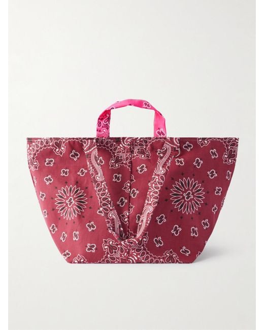 CALL IT BY YOUR NAME トートバッグ　pink Call it By Your Name Bandana-Print Cotton-Canvas Tote in Pink | Lyst