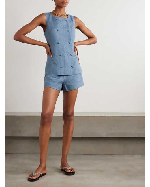 Posse Blue Thea Shorts Aus Leinen