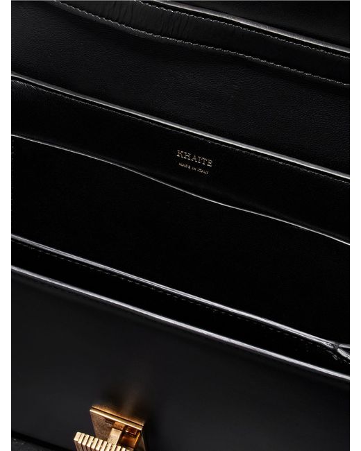 Khaite Black Blake Zebra-Print Calf Hair And Leather Shoulder Bag