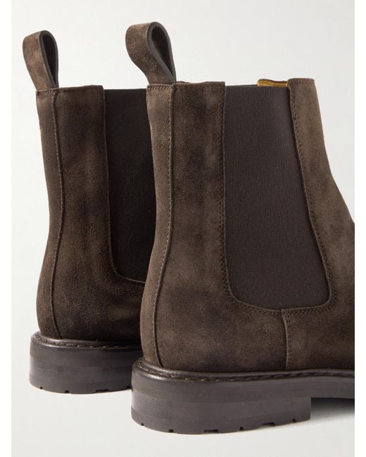 LEGRES Brown 25 Chelsea Boots Aus Veloursleder