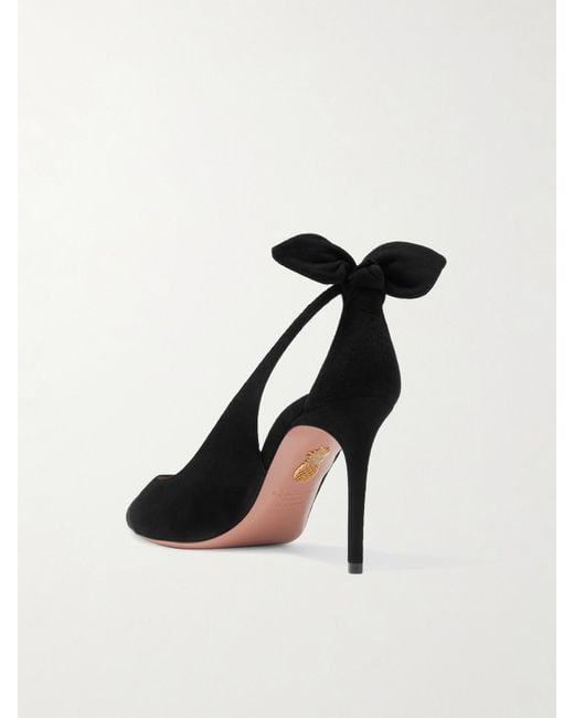 Aquazzura Black Bow Tie Pump 85
