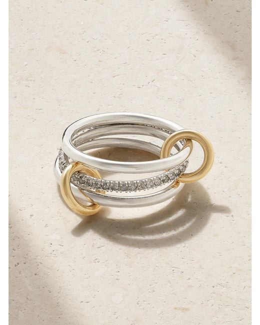 Spinelli Kilcollin Natural Sonny Sterling And 18-Karat Diamond Ring