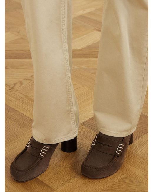 J.W. Anderson Brown Suede Mule Pumps