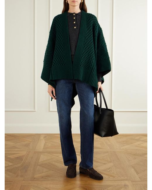 James Purdey & Sons Green Lammer Muir Wool And Cashmere-Blend Cape