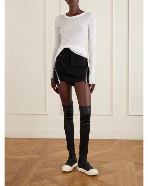 Rick Owens White Cotton-Jersey T-Shirt