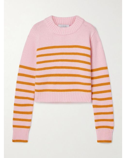 La Ligne Pink Mini Marina Pullover Aus Einer Woll-Kaschmirmischung Mit Streifen