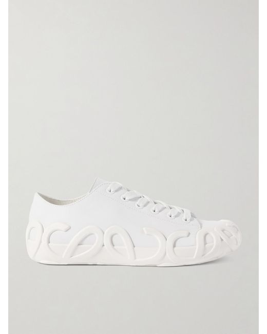 Loewe Natural Rise Rubber-Trimmed Nubuck Sneakers