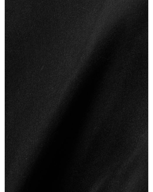 Khaite Black Monina Layered Satin And Organza Midi Skirt