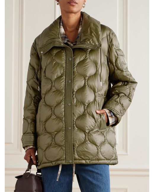 Moncler Green Lombi Parka Aus Gestepptem Micro-Ripstop Mit Daunenfüllung