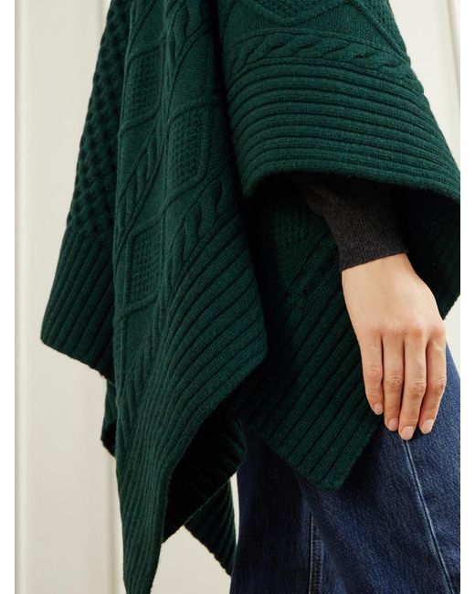James Purdey & Sons Green Lammer Muir Wool And Cashmere-Blend Cape