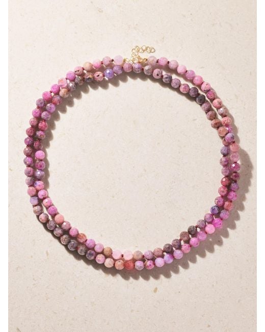 JIA JIA Pink Double 14-Karat Ruby Necklace