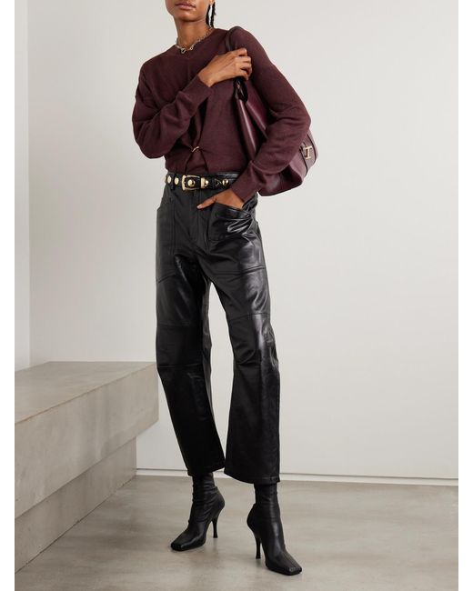 Isabel Marant Purple Chiraz Embellished Knitted Sweater