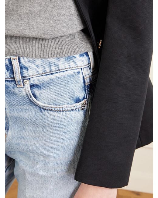 Sportmax Blue Spxzero Low-Rise Wide-Leg Jeans