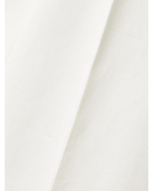 Proenza Schouler White Amara Cropped Cotton-Blend Twill Wide-Leg Pants