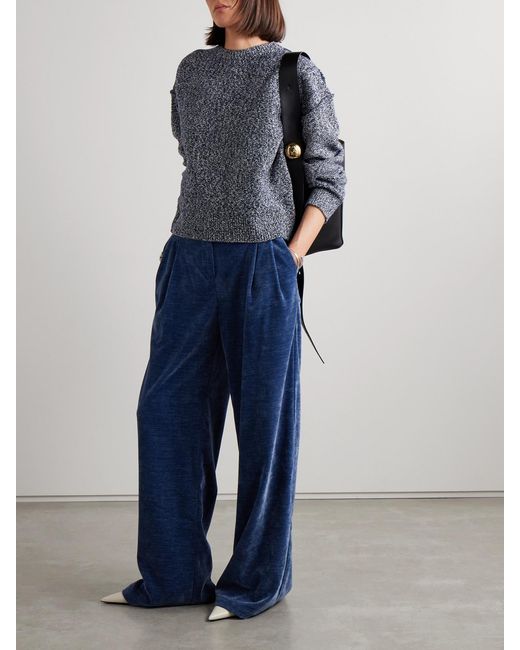Proenza Schouler Blue Remy Cotton-Blend Sweater