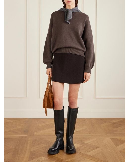 Staud Black Henry Leather Knee Boots
