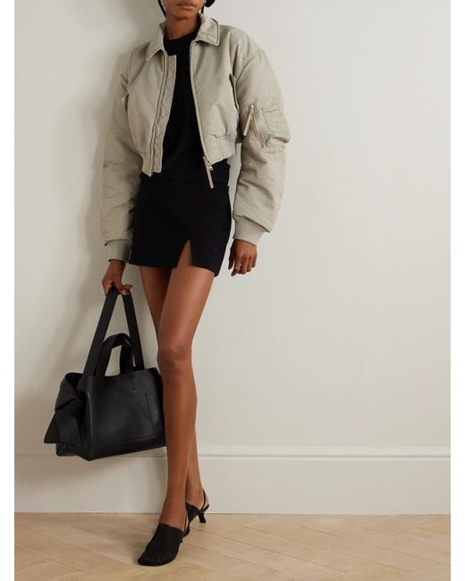 Acne Black Crepe Mini Skirt