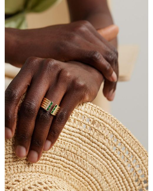 Sorellina Natural Alba 18-Karat, Diamond And Emerald Ring