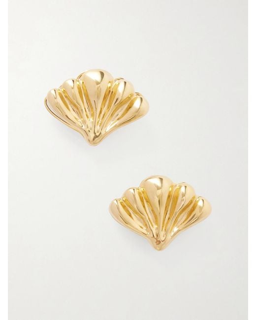 Chloé Metallic Pleated Earrings