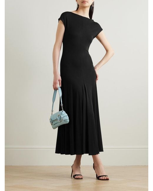Magda Butrym Black Stretch-Jersey Midi Dress