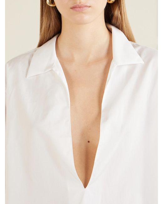 Comme Si White Cotton-Poplin Shirt