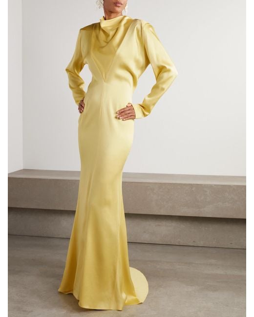 Stella McCartney Yellow Satin Gown