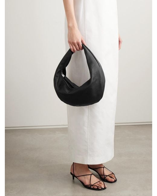 Khaite Black Olivia Sport Medium Leather Shoulder Bag