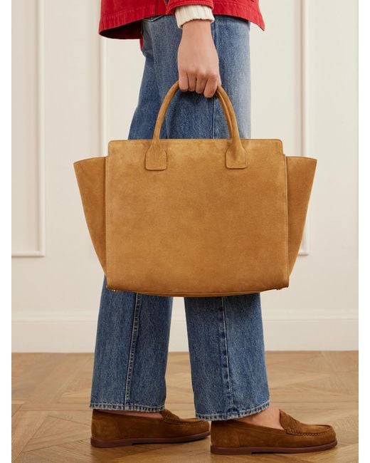 Nili Lotan Natural Bianca Suede Tote