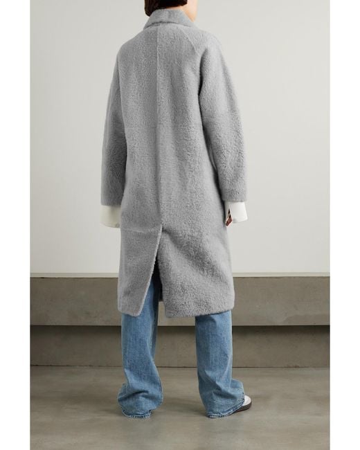 UTZON Gray Cassidy Reversible Shearling Coat
