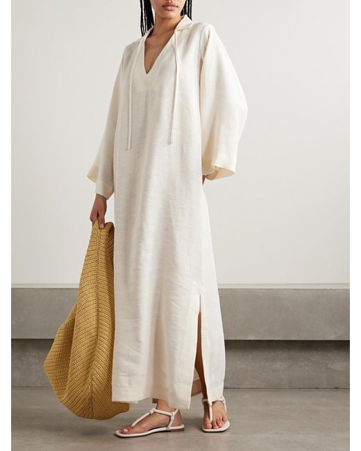Lisa Marie Fernandez White Shantung Maxi Dress