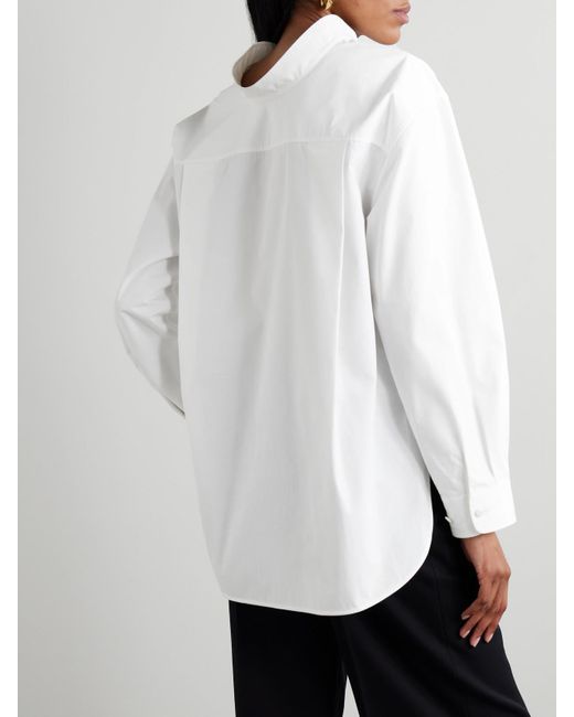 FFORME White Chris Couture Oversized-Hemd Aus Baumwollpopeline
