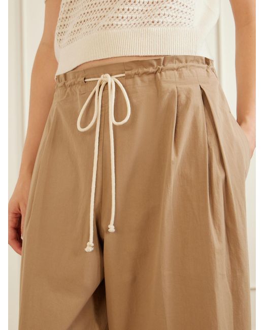 Maria McManus Natural Organic Cotton-Poplin Wide-Leg Pants