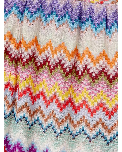Missoni White Mare Striped Metallic Crochet-Knit Wide-Leg Pants