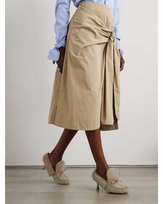 J.W. Anderson Natural Leather-Trimmed Suede Pumps