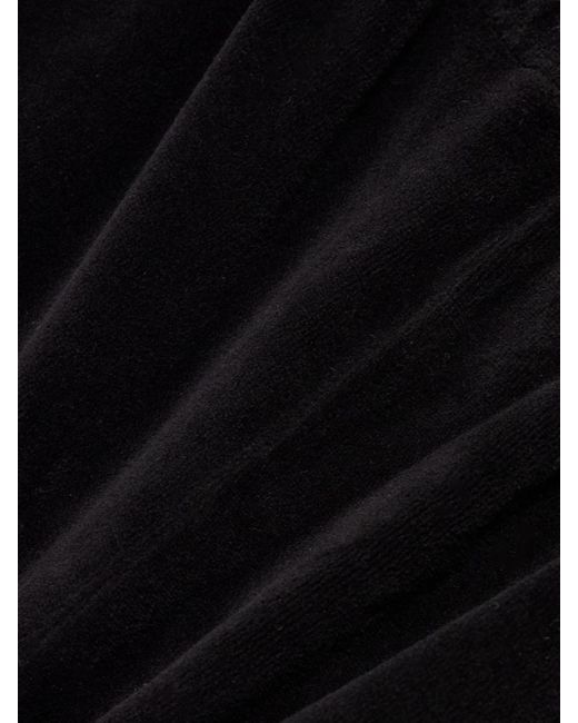 Suzie Kondi Black Elma Cotton-Blend Velour Jumpsuit