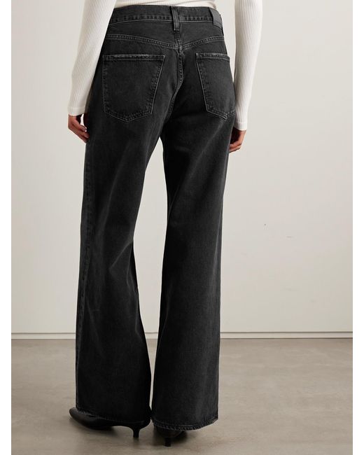 Citizens of Humanity Black Paloma Mid-Rise Wide-Leg Jeans