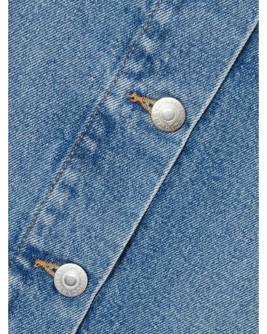 Stella McCartney Blue Midirock Aus Bio-Denim Mit Verzierungen