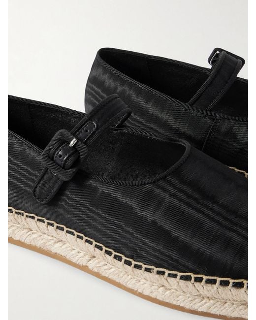 Loeffler Randall Black Clover Moire Mary Jane Espadrilles