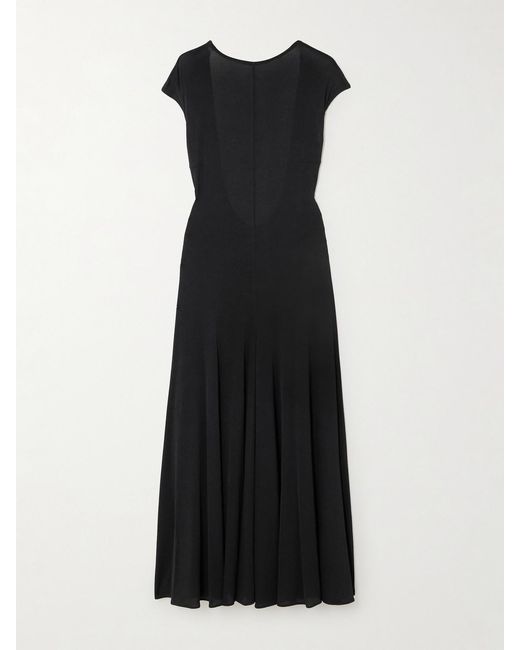 Magda Butrym Black Stretch-Jersey Midi Dress